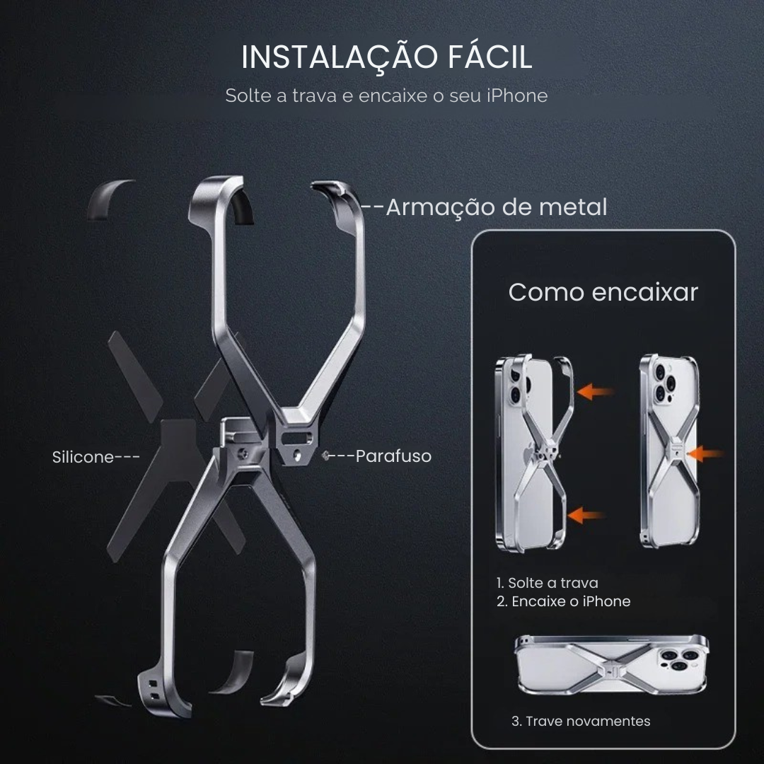 CAPA IPHONE MINIMALISTA TITANIUM