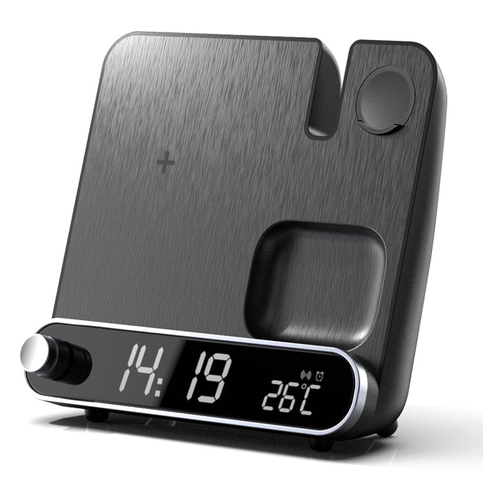 Carregador Sem Fio 3 em 1 Estação para Relógio e AirPods