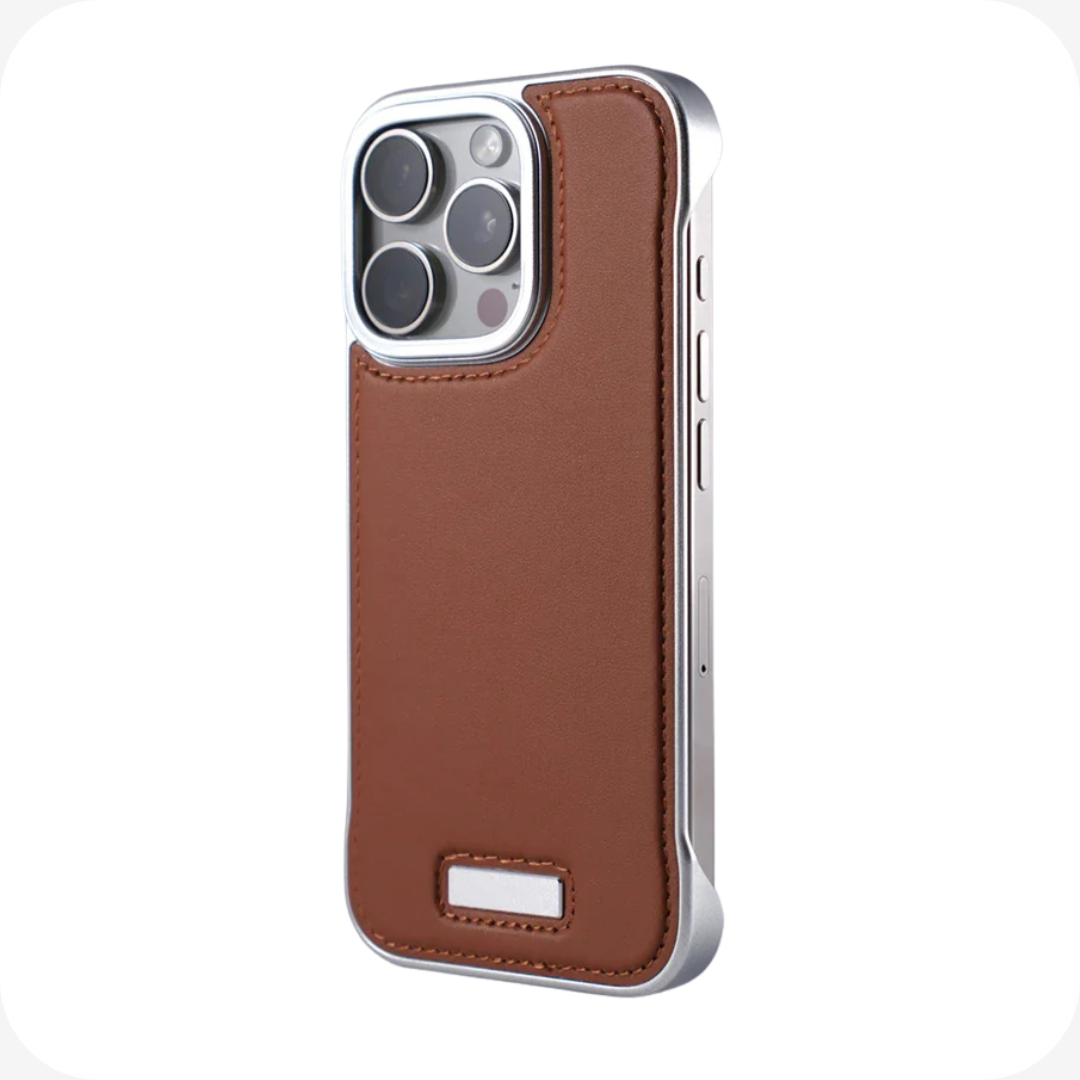 CAPA IPHONE COURO IRON MAGSAFE