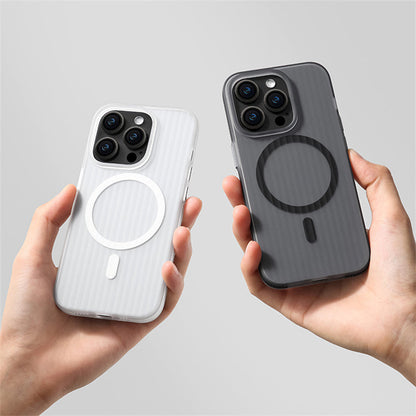 CAPA IPHONE  TRANSPARENTE GEOMETRI MAGSAFE