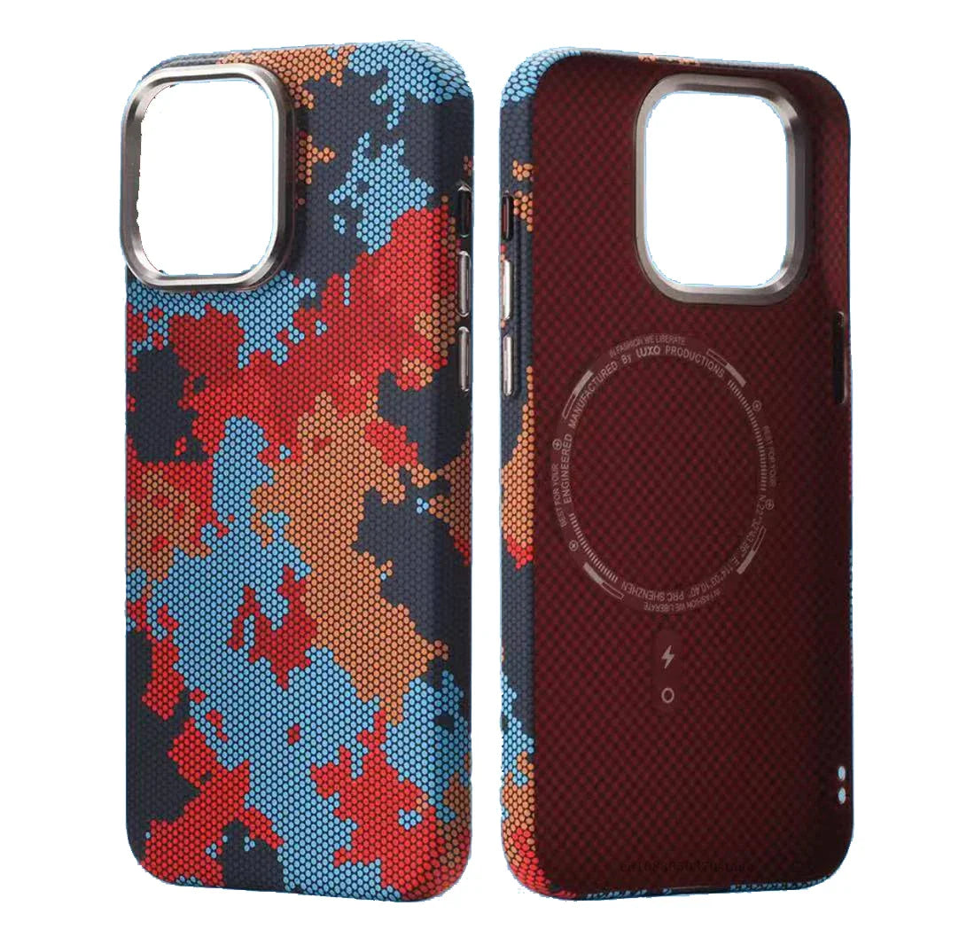 CAPA IPHONE CARBON CAMUFLAGEM MAGSAFE