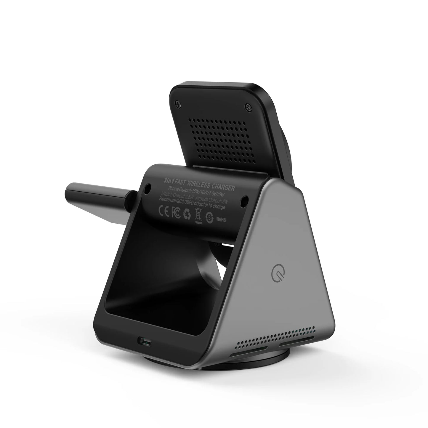Carregador sem fio magnético 3 em 1 multifuncional