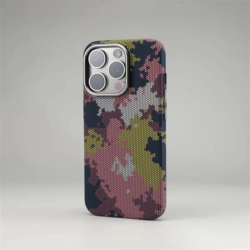 CAPA IPHONE CARBON CAMUFLAGEM MAGSAFE